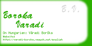 boroka varadi business card